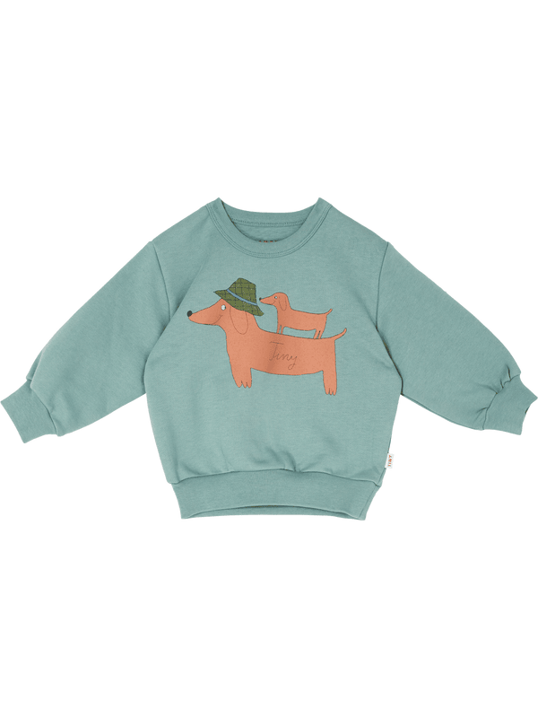 Pullover 'Two Dogs Graphic' Grün