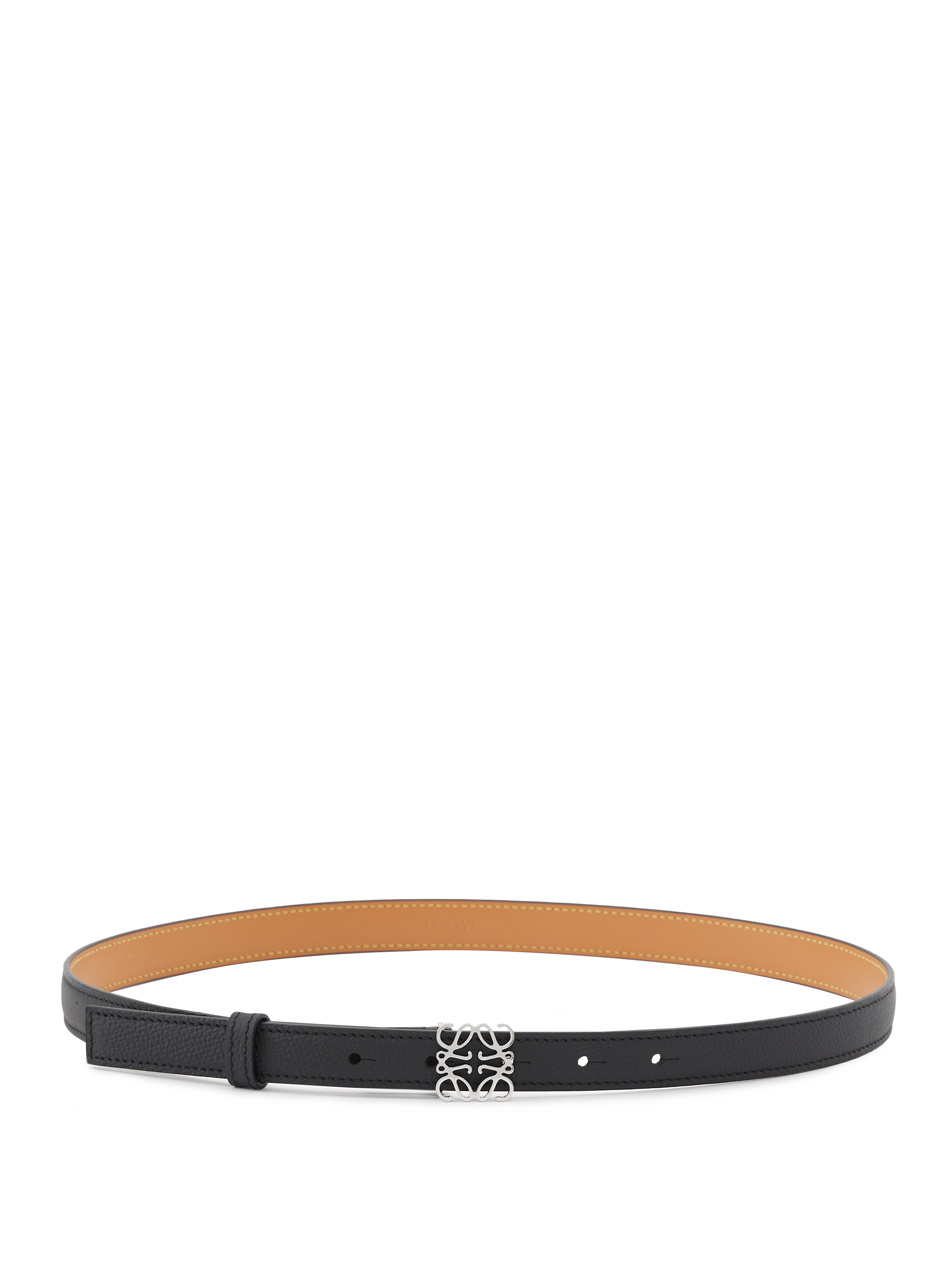 Belt with anagram silver/black