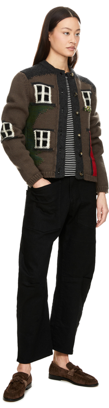 Strickjacke 'House Polo' Dunkelbraun