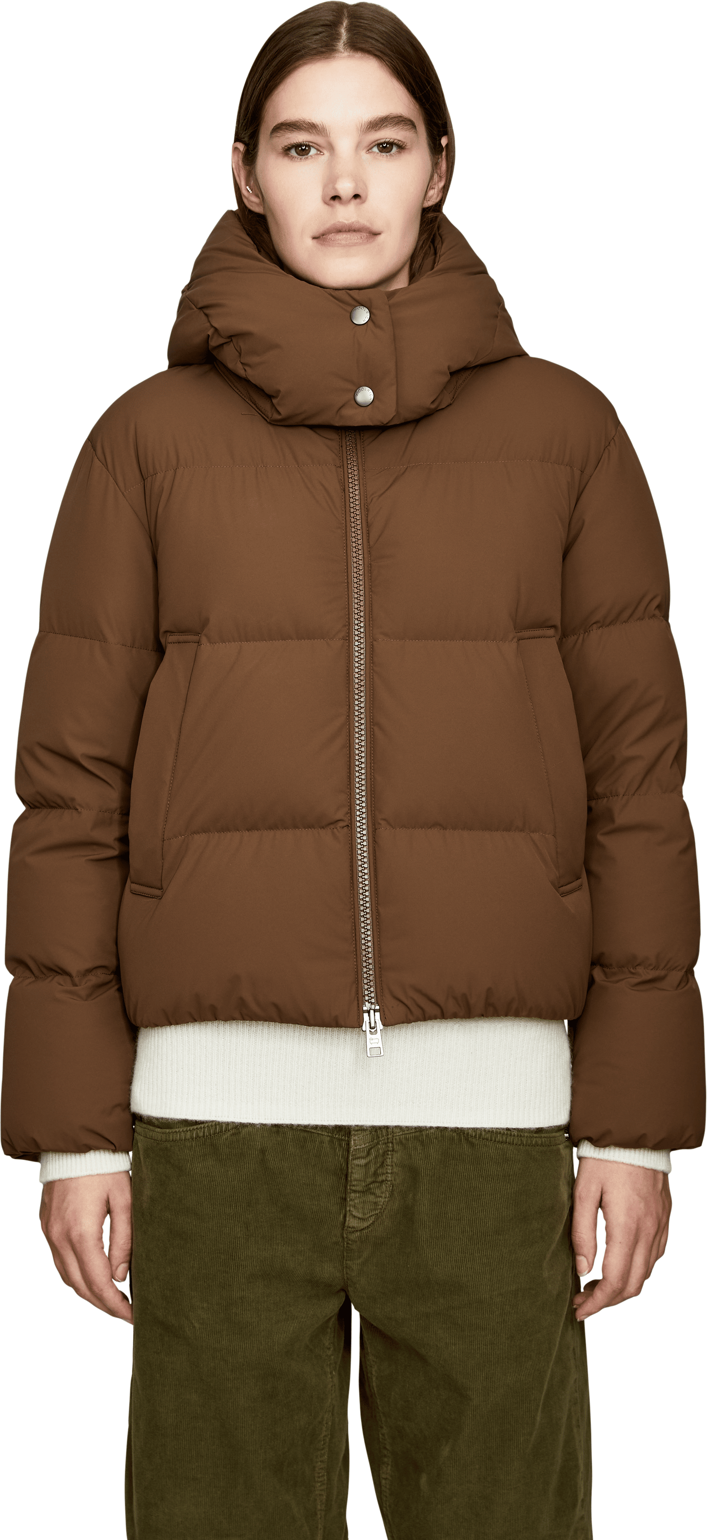 Woolrich Daunenjacke 'Madison' Braun, Frontansicht – UNGER.DE