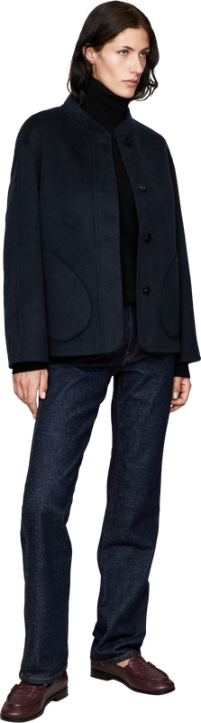 Black cashmere jumper with a roll neck