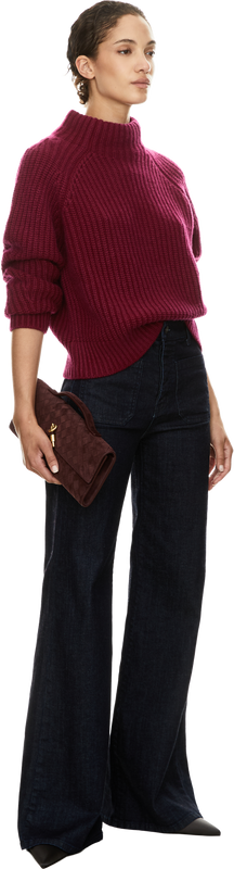 'Bardelia' Ruby Stonewashed Cashmere Jumper