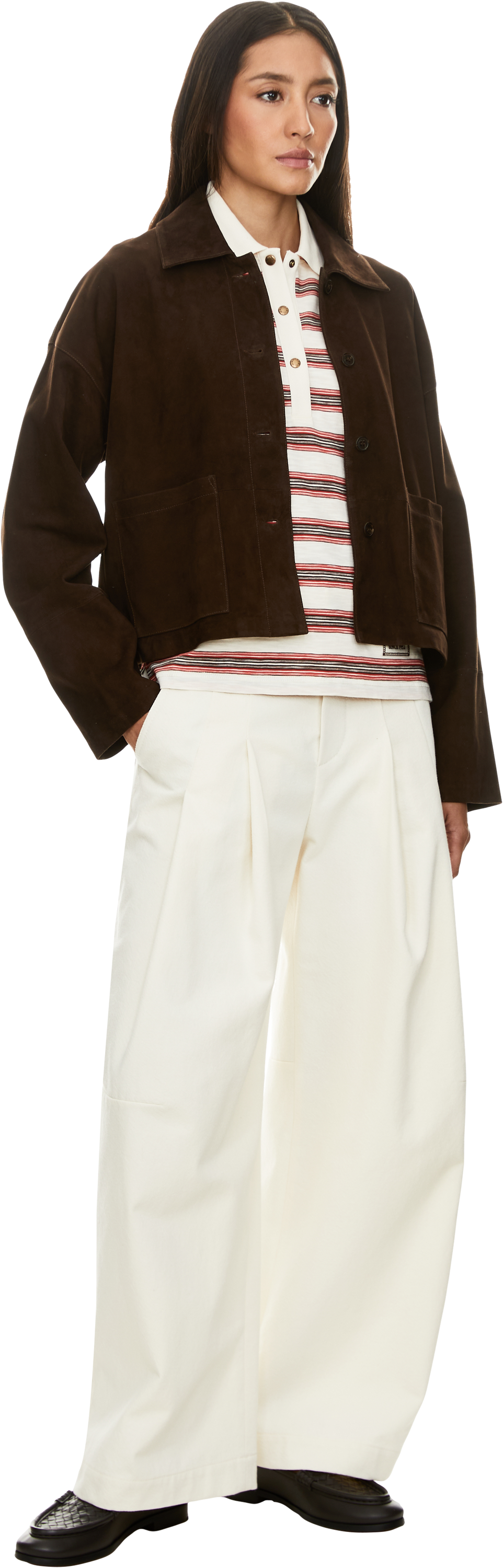 ARMA Velourslederjacke 'IMMA' Braun – UNGER.DE