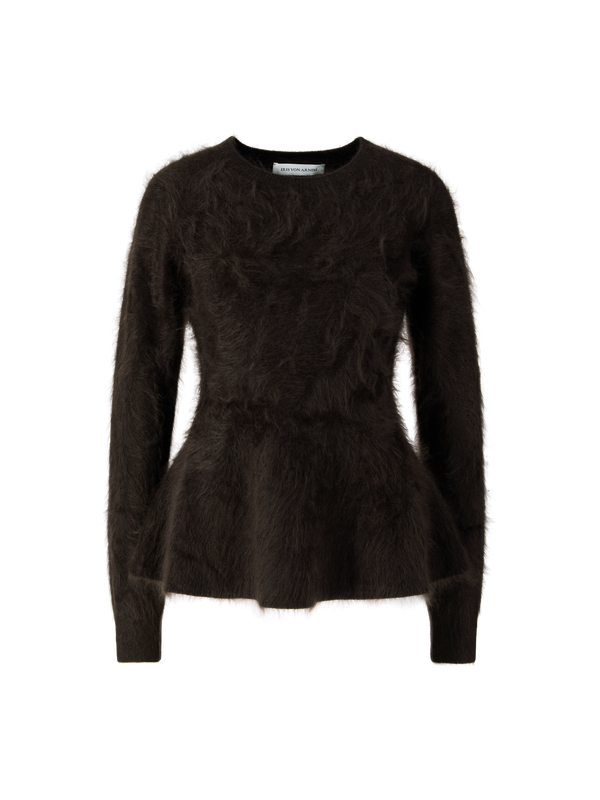 Gebürsteter Cashmere-Pullover 'Kaylin' Schokolade