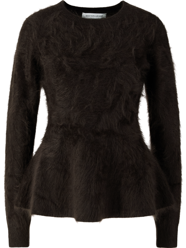 Gebürsteter Cashmere-Pullover 'Kaylin' Schokolade