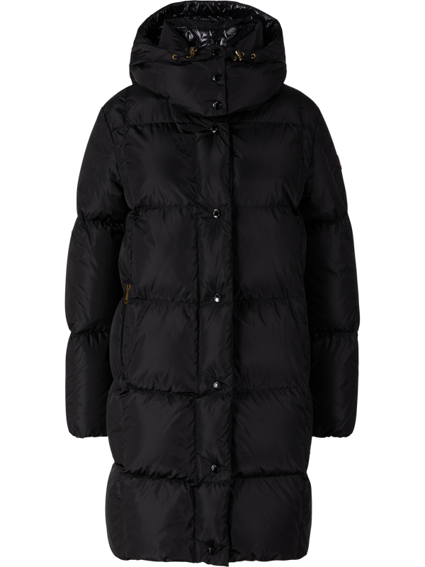 Gesteppte Daunenjacke 'Litte' mit Kapuze Schwarz