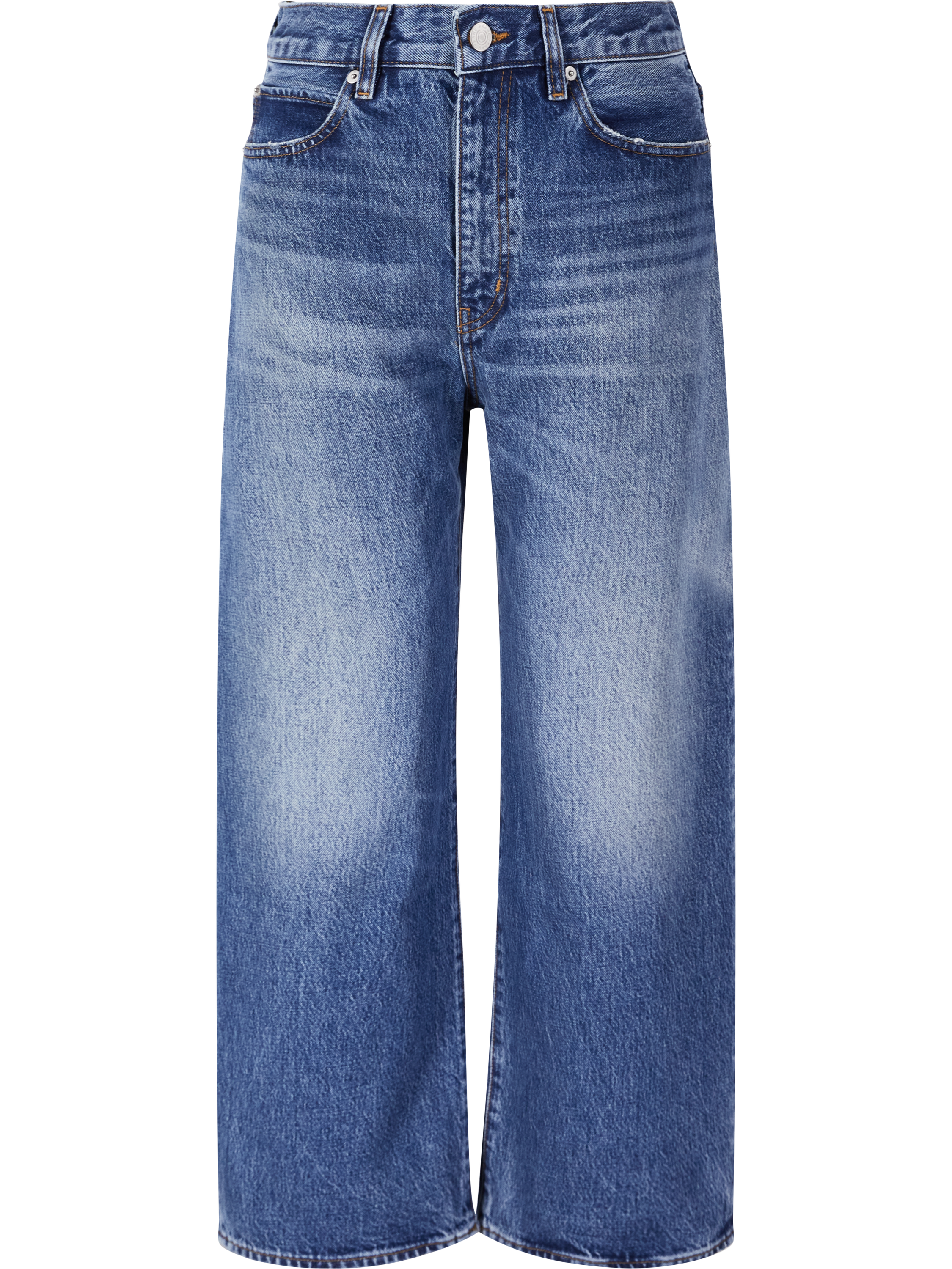 Frame Wide-Leg Jeans 'The Bow Crop' Mittelblau, Produktansicht – UNGER.DE