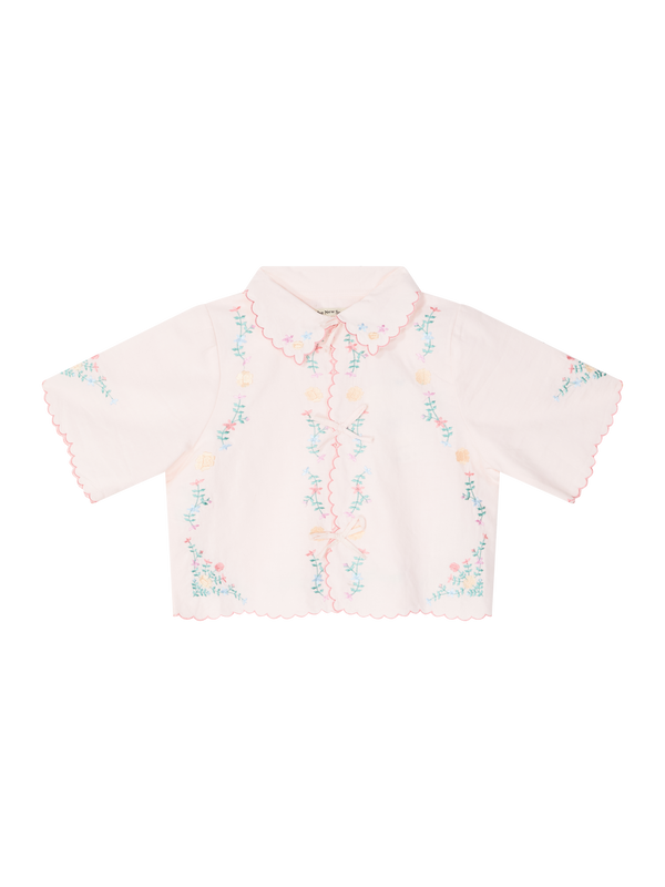 'Orchid' Floral Blouse in Rosé