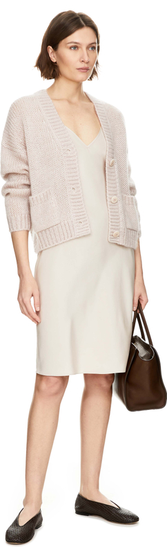 Seidenkleid 'Tirana' Alabaster