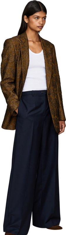 'Blanchet' blazer with a floral jacquard pattern khaki