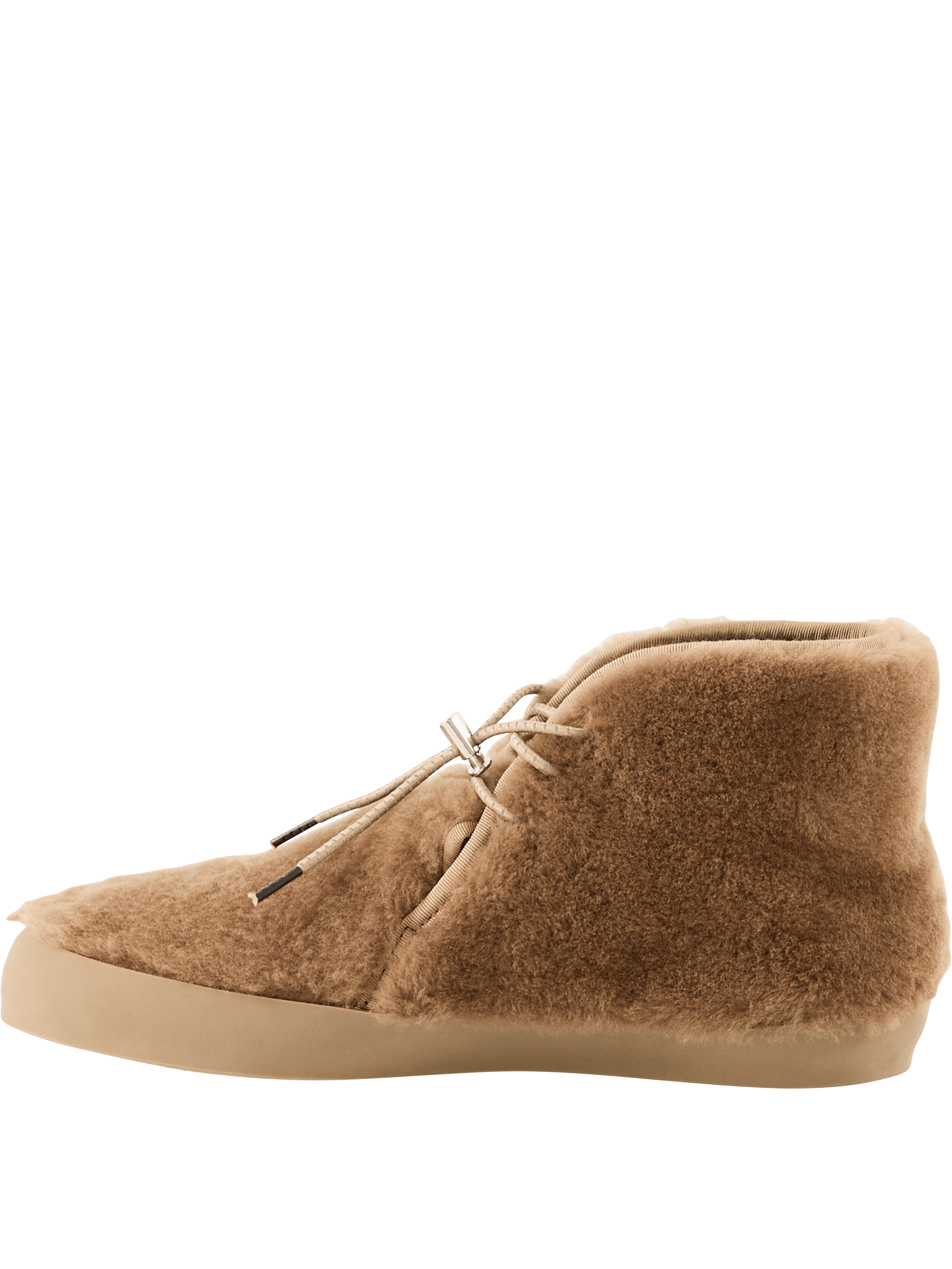 Le Monde Béryl Stiefeletten 'Desert' aus Shearling Beige, Frontansicht – UNGER.DE
