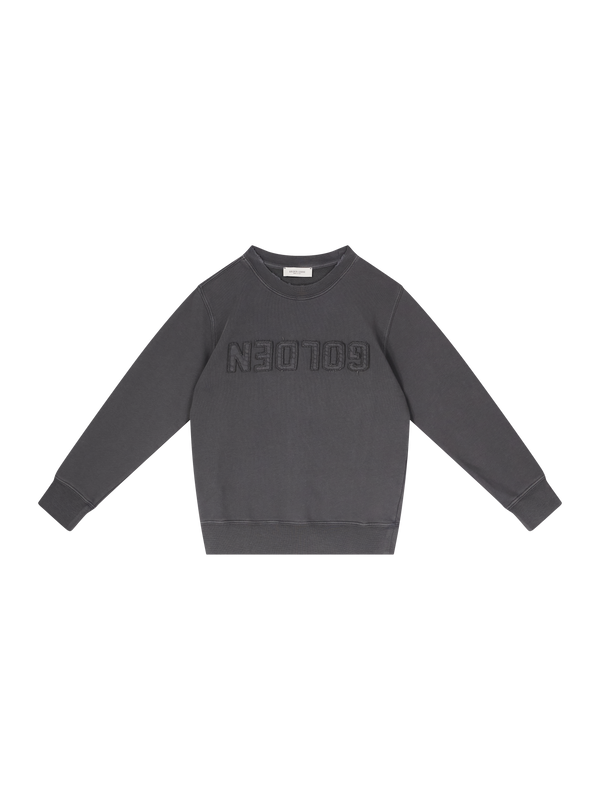 Besticktes Sweatshirt Anthrazit