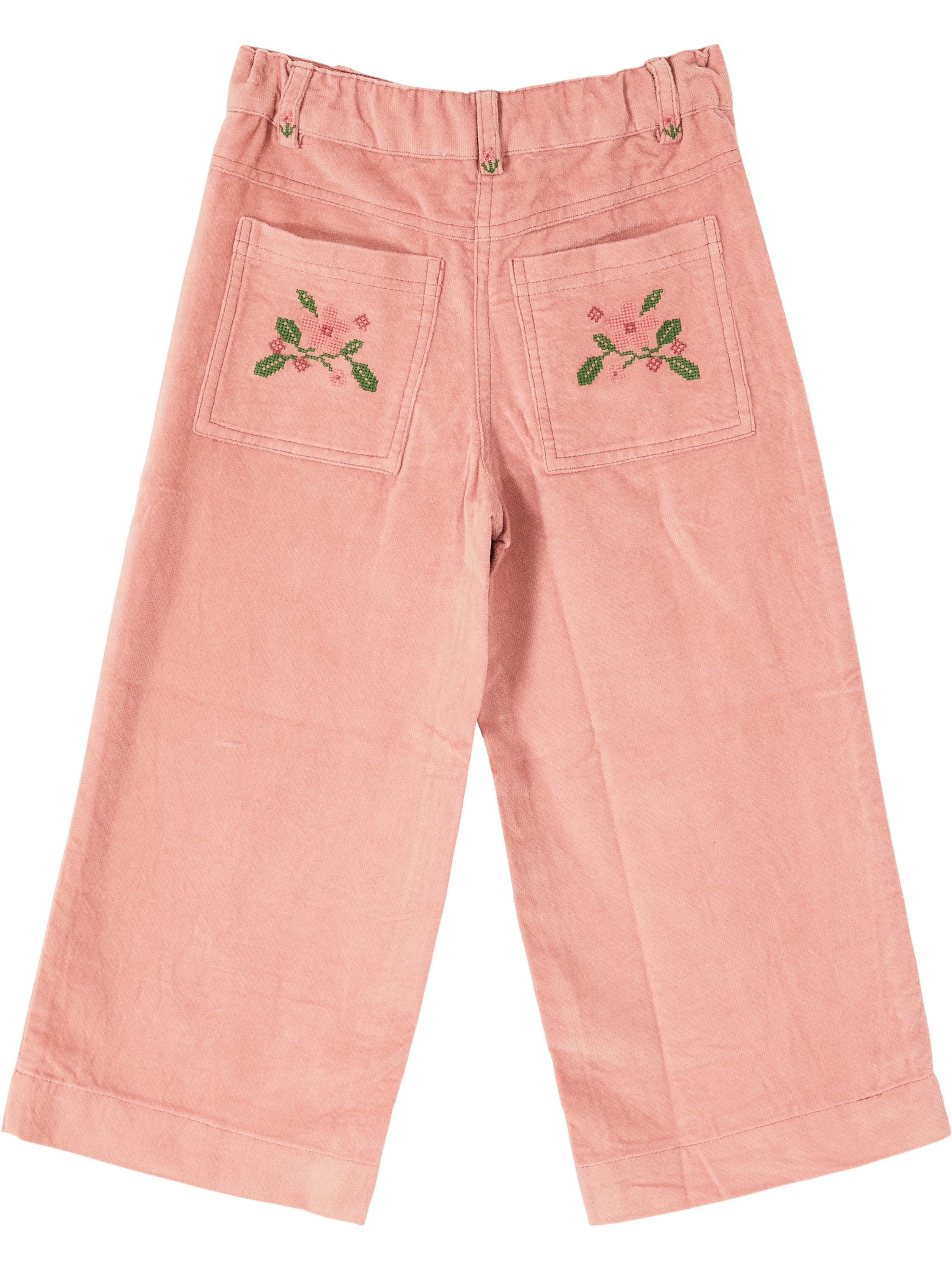 Emile et Ida Floral-embroidered velvet trousers rose – UNGER.DE