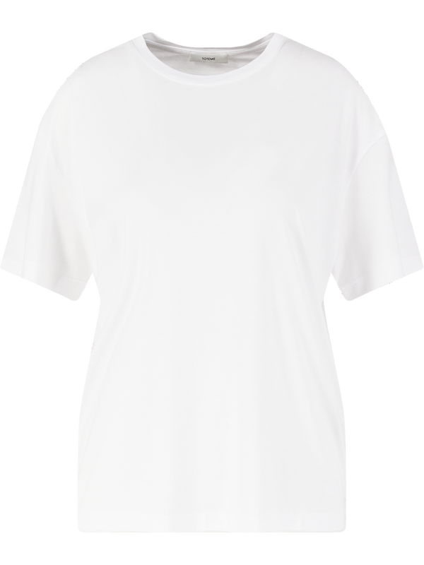 T-Shirt mit Rundhalsausschnitt Weiß
