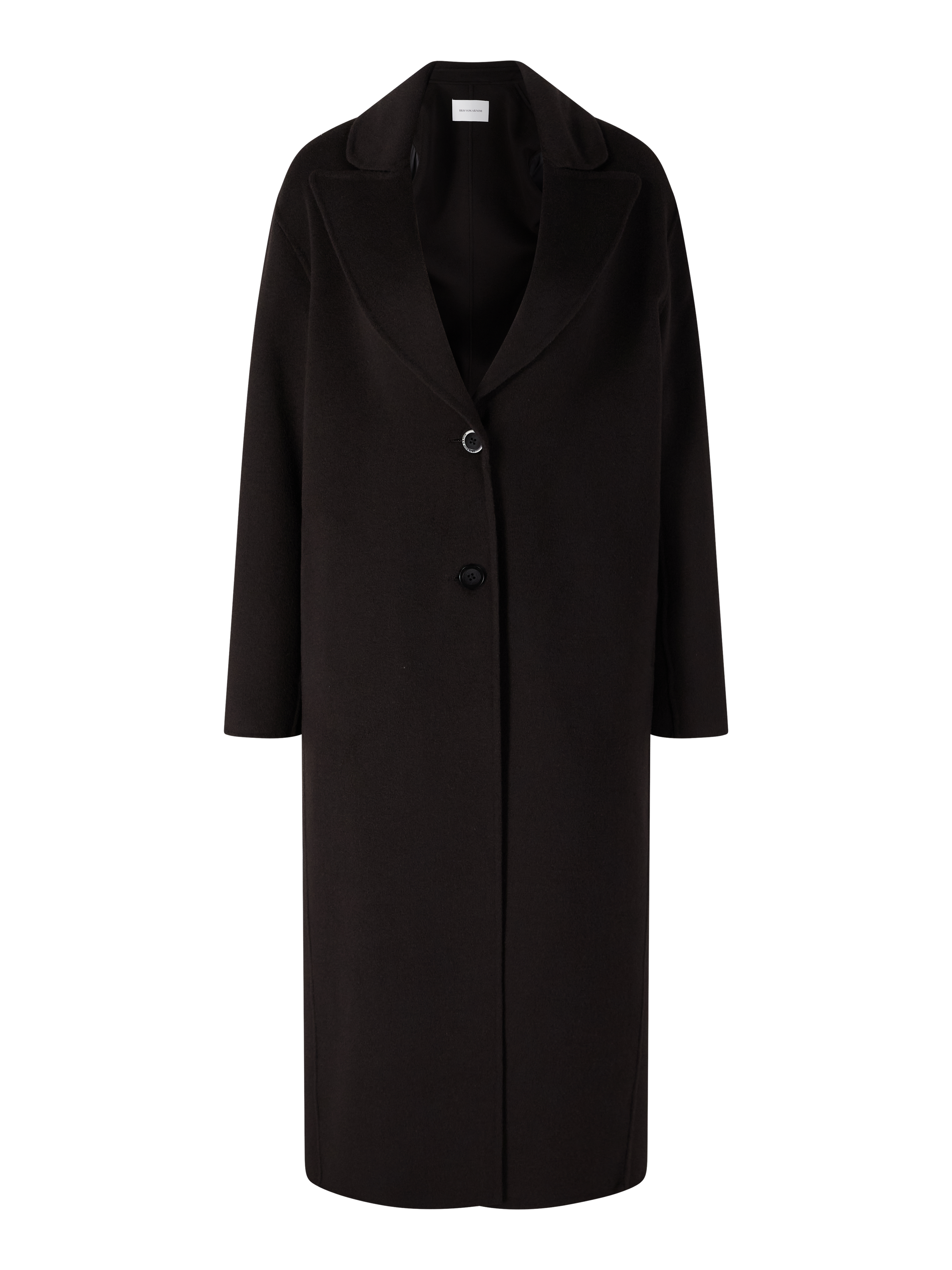 Doubleface Mantel 'Delara' aus Cashmere und Wolle Schokolade