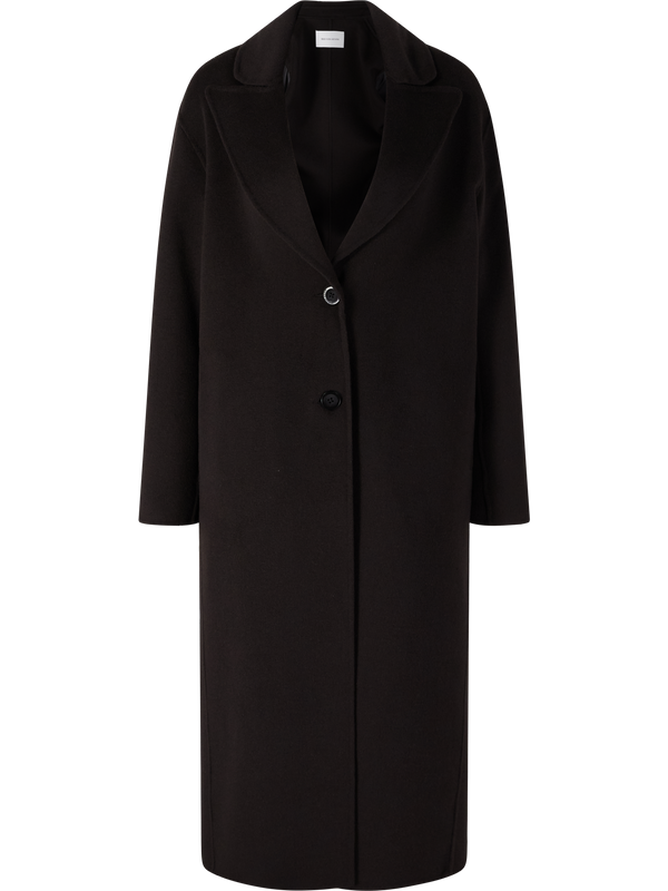 Doubleface Mantel 'Delara' aus Cashmere und Wolle Schokolade
