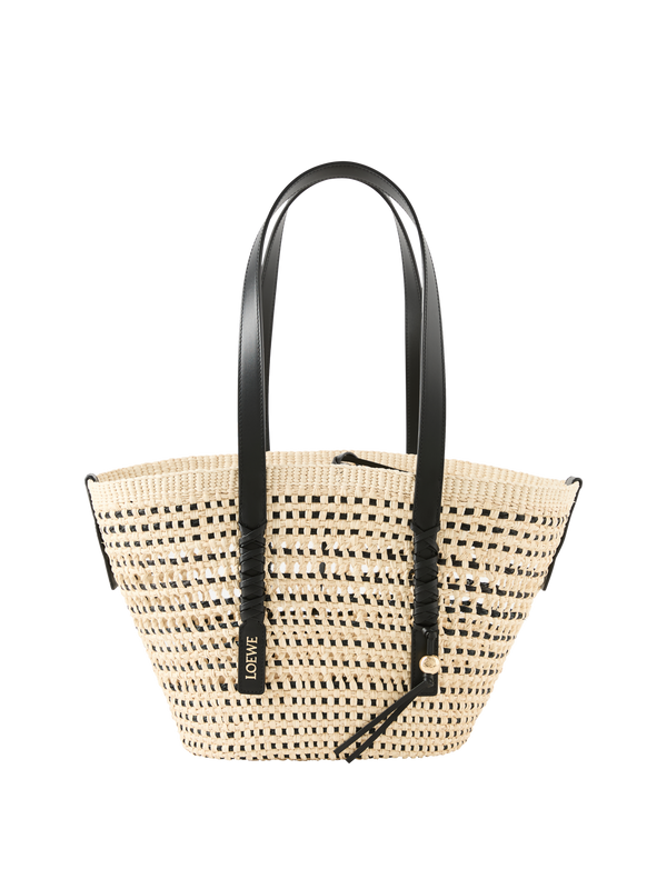 Shopper Paula's Ibiza 'Braid Basket Medium' Natural/Schwarz