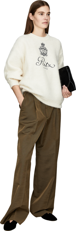 'Frame x Ritz Paris' cashmere jumper, cream
