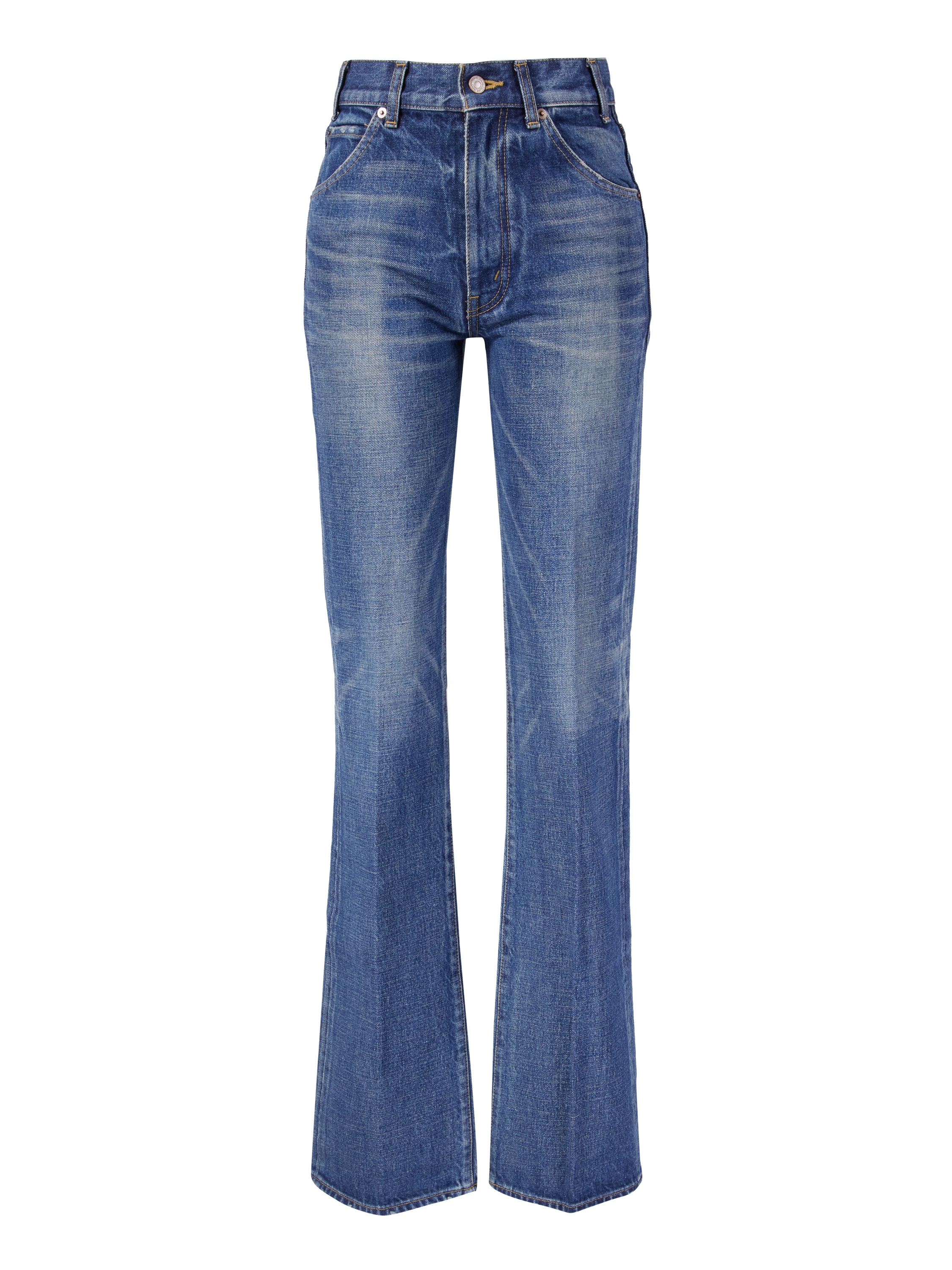 Flared-Leg Jeans 'Serge' Marineblau