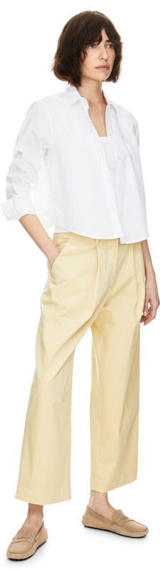 Verkürztes Hemd 'Ramy' in Crème