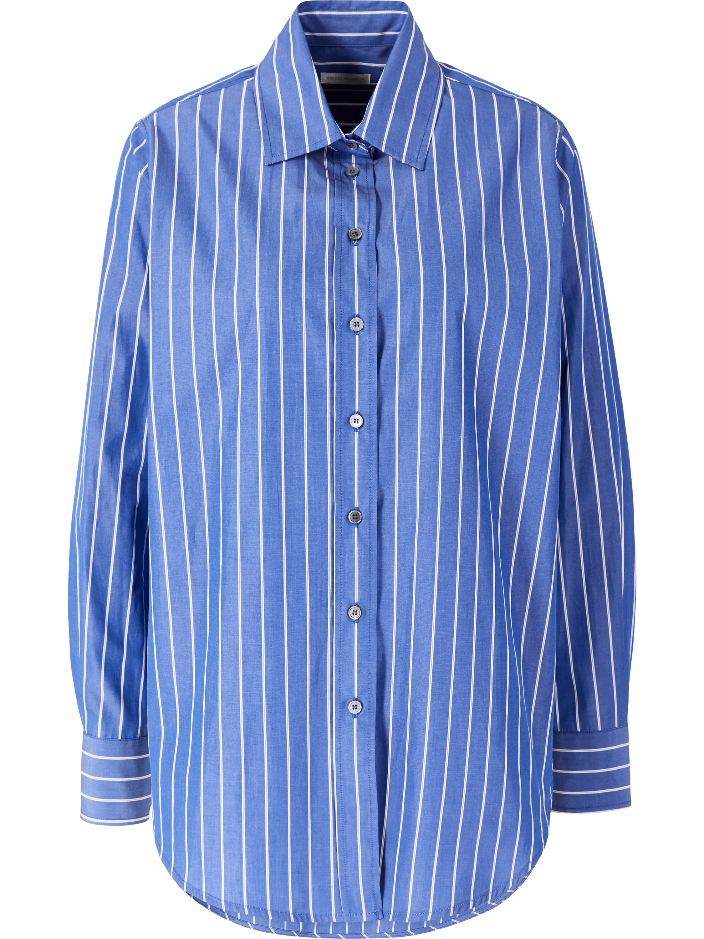Robert Friedman Hemdbluse 'Mel' mit Streifenmuster Blau, Produktansicht – UNGER.DE