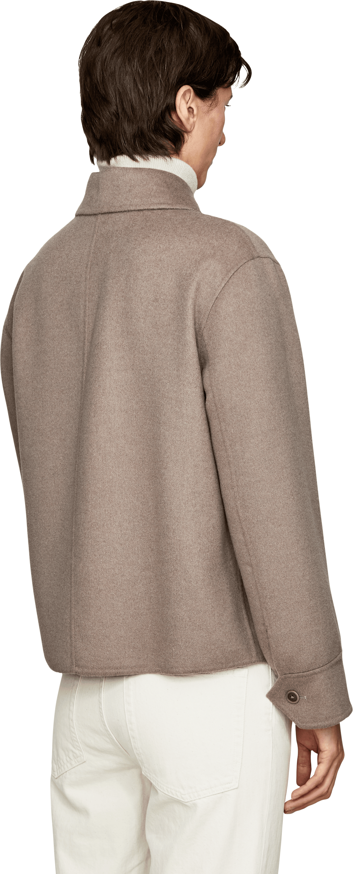 Iris von Arnim Doubleface Cashmere-Wolljacke Jacke 'Janina' Taupe/Alabaster, Rückansicht – UNGER.DE