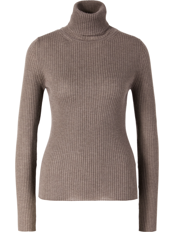 Superfeiner Cashmere-Pullover 'Lawa' mit Rollkragen Taupe Del