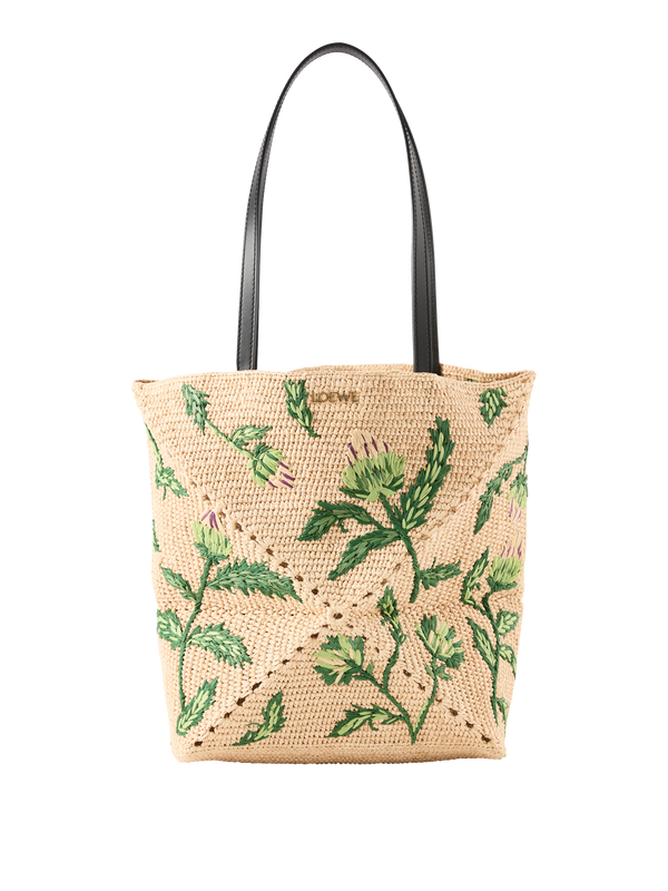 Shopper Paula's Ibiza 'Puzzle Fold Tote Artichoke Medium' Natural/Green