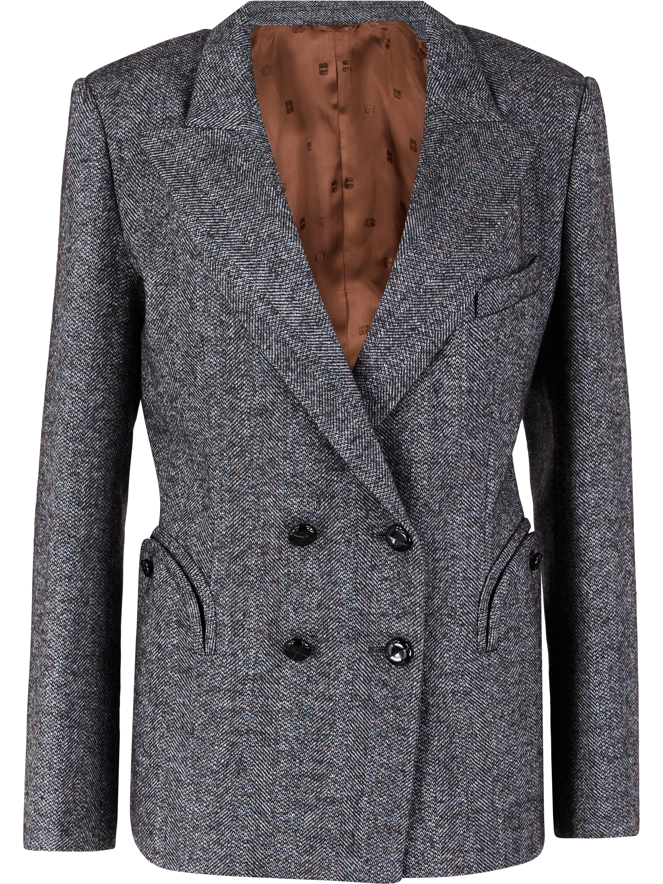Blazé Milano 'Kasif Charmer' wool blazer with herringbone pattern – grey, Product view – UNGER.DE
