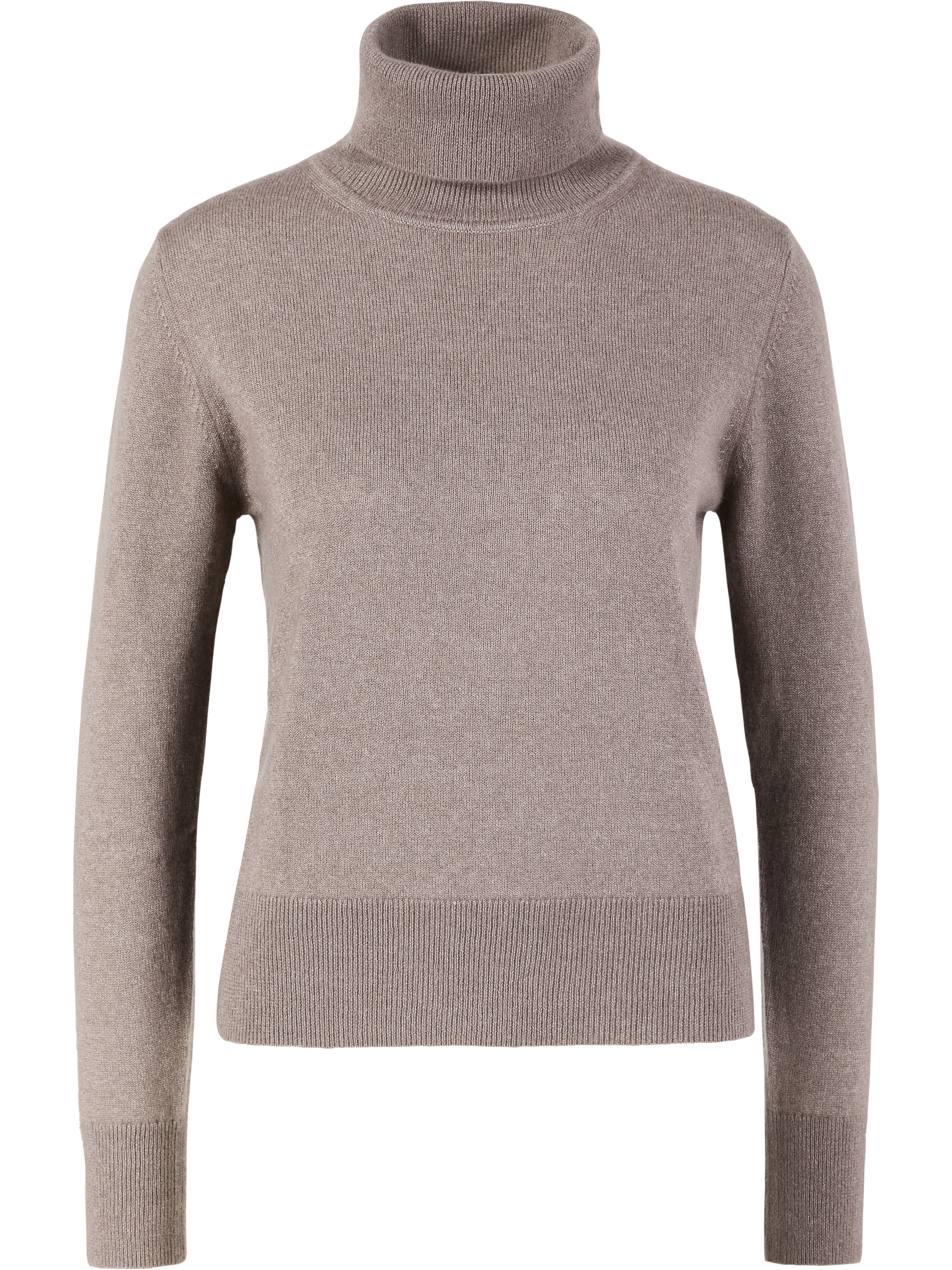 Iris von Arnim 'Neris' cashmere and silk jumper with a roll neck, taupe, Product view – UNGER.DE