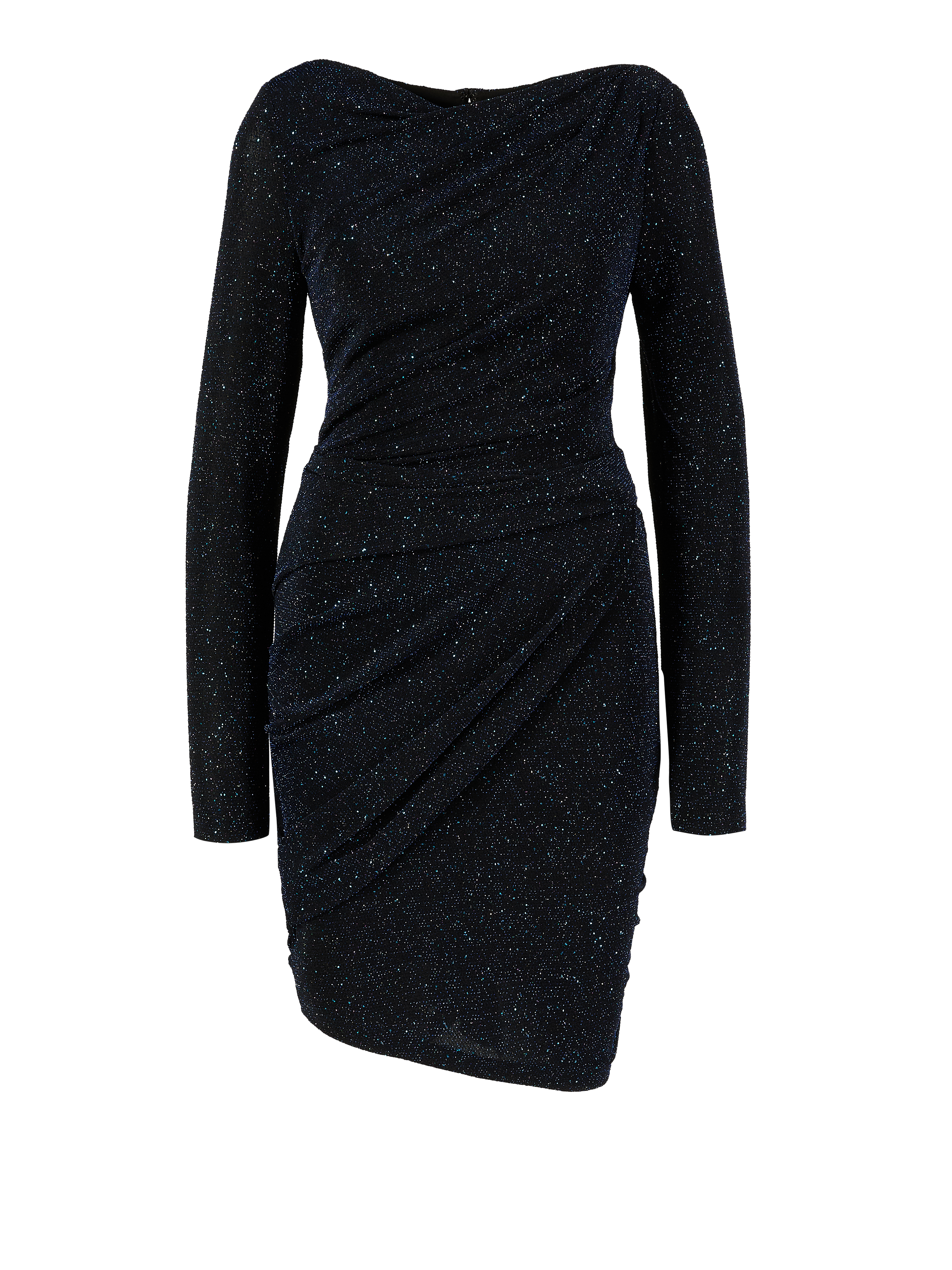 Kleid mit Glitzer-Applikationen Marineblau