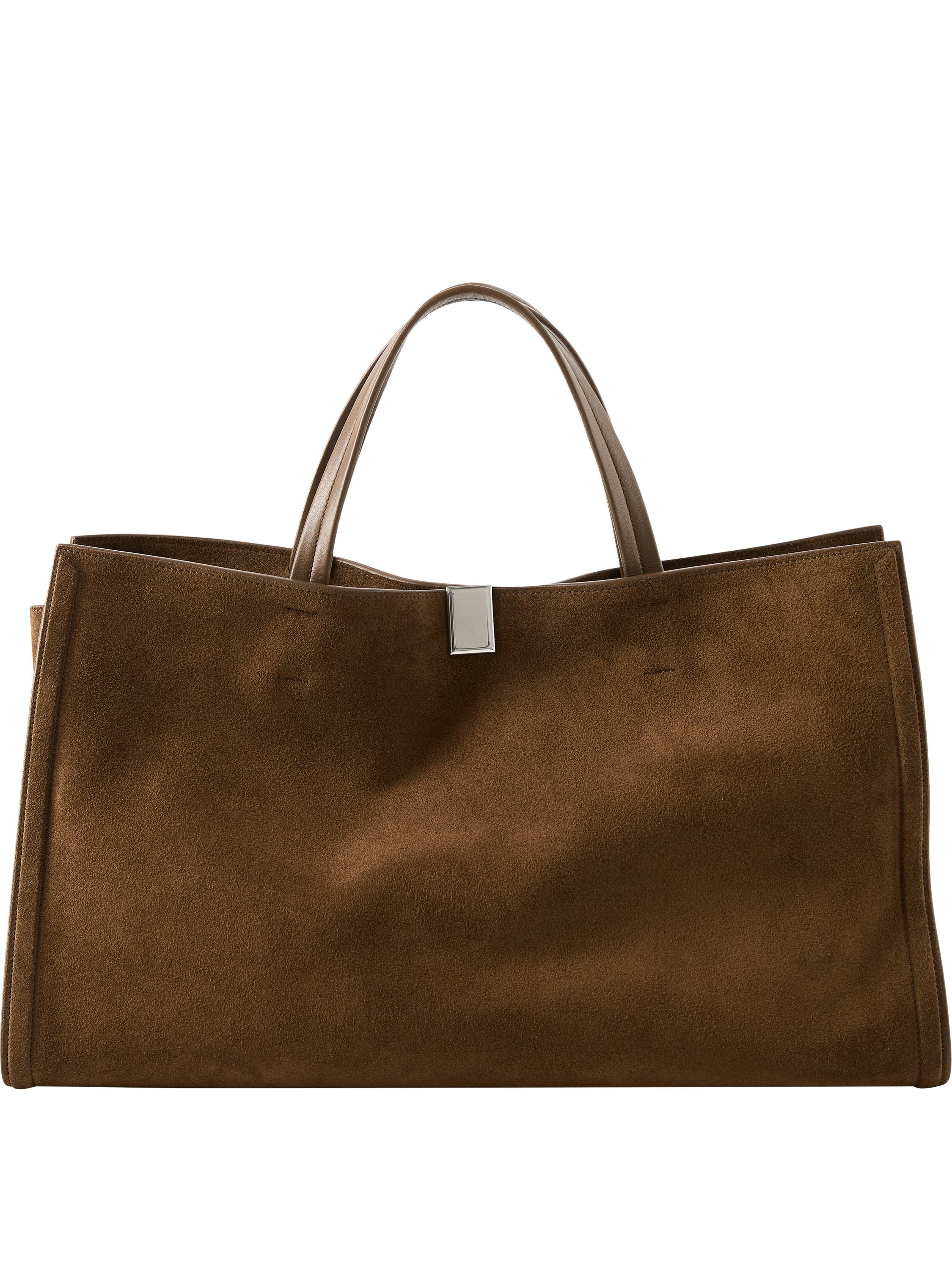 Phoebe Philo Shopper 'Kit Cabas Medium' aus Leder Cabas Silver, Produktansicht – UNGER.DE
