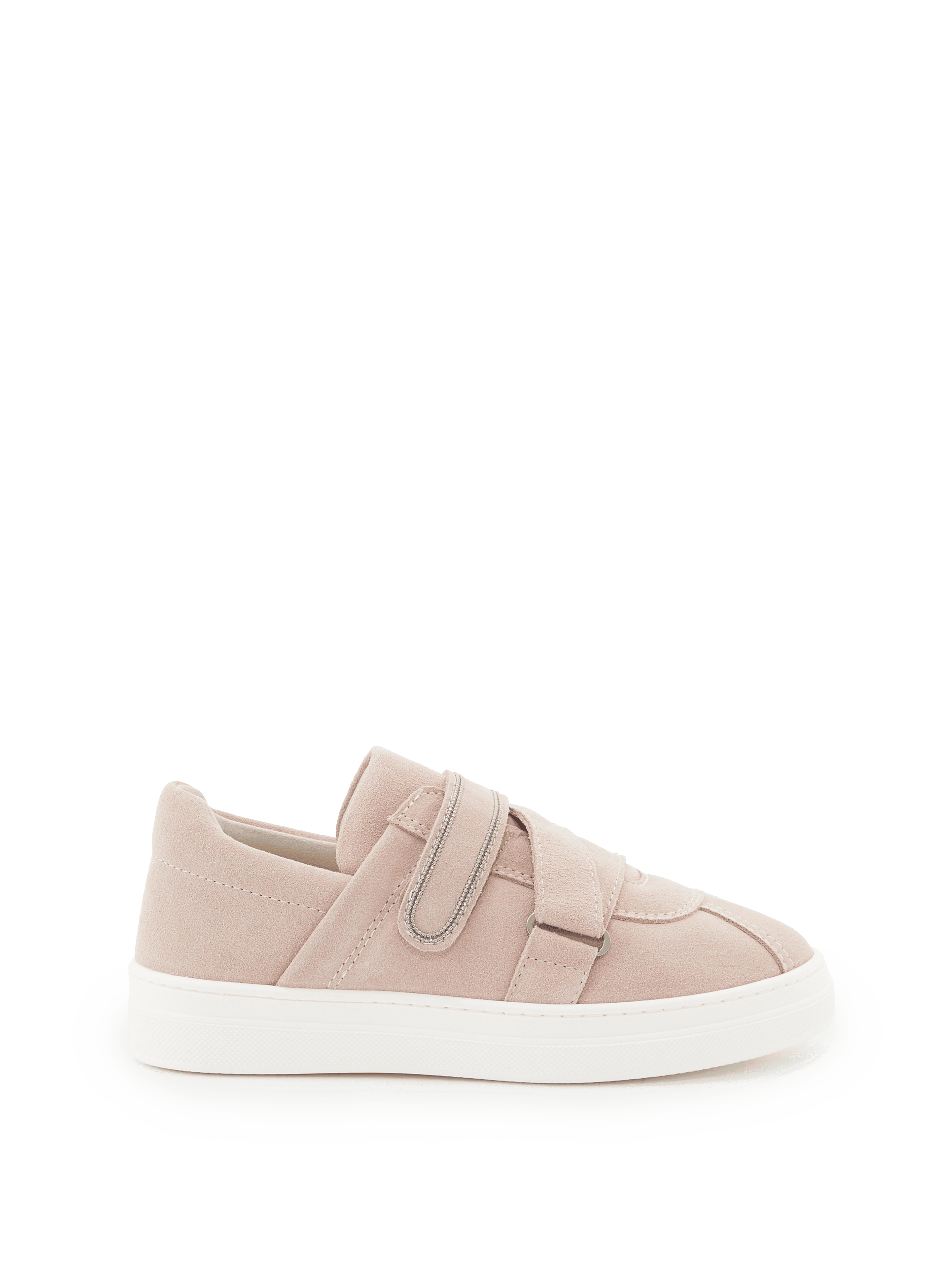 Sneaker aus Veloursleder Altrosa