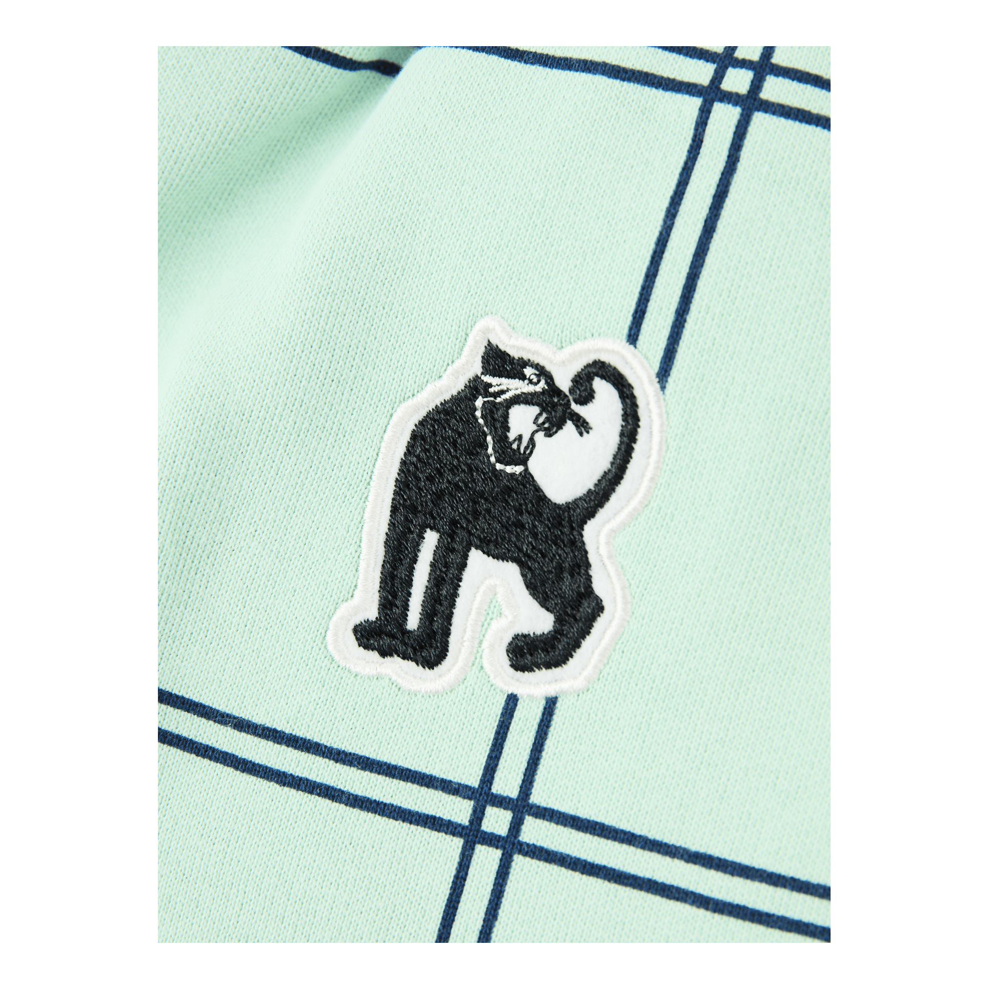 Mini Rodini Shorts 'Check Panther Patch' Grün, Frontansicht – UNGER.DE