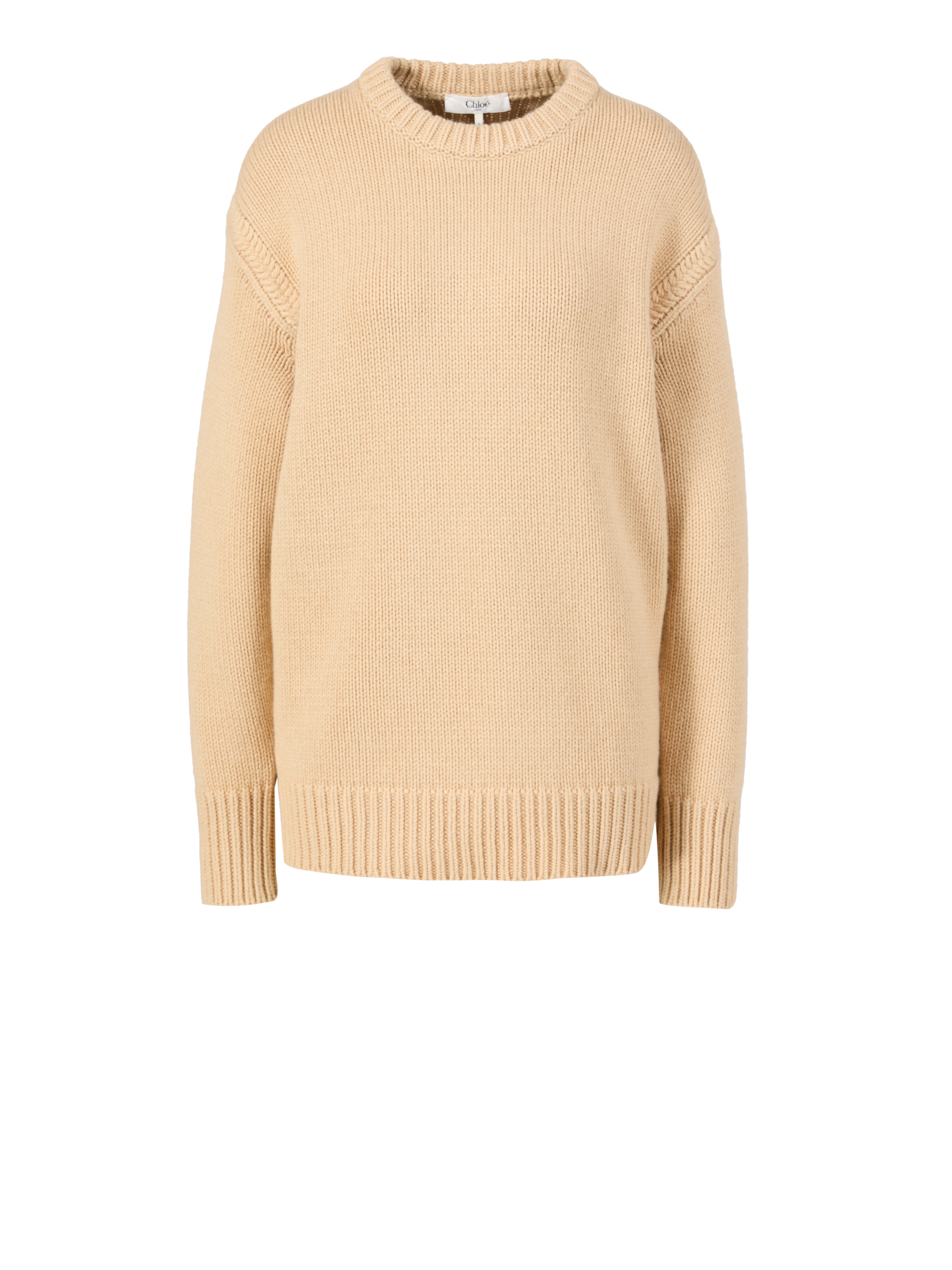 Cashmere-Wollpullover Beige