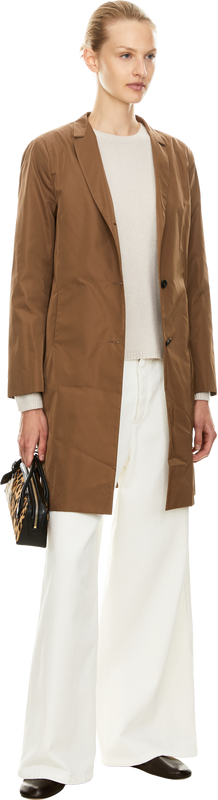 Cashmere-Rundhalspullover Greige