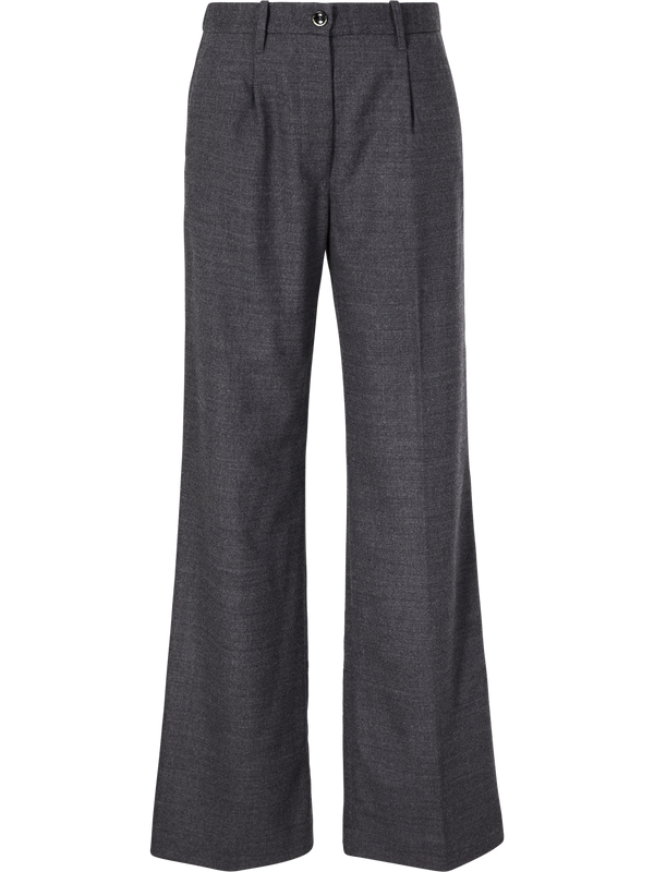Wollhose 'Blenda' mit Bundfalten Grau