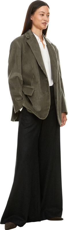 Hose aus Schurwolle und Cashmere Anthrazit