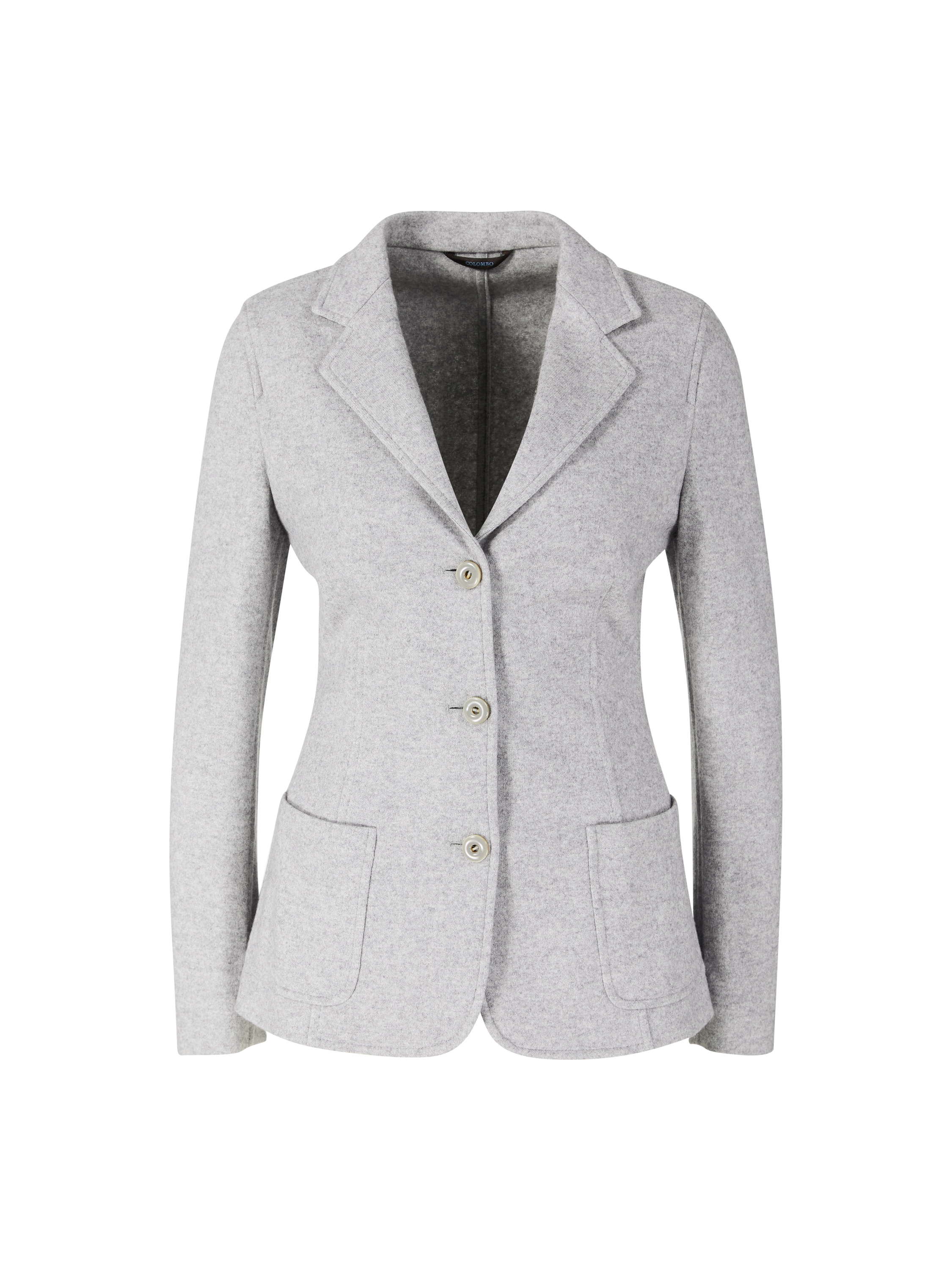 Melierter Cashmere-Seidenblazer 'Single' in Grau