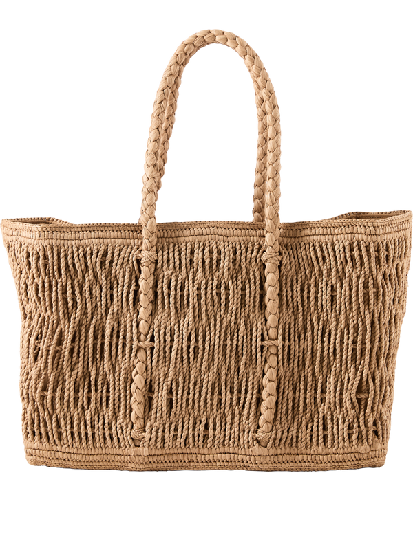 Shopper 'Georgica' aus Raffia Beige