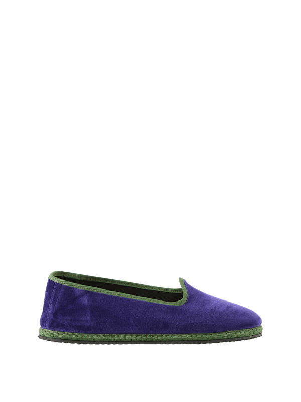 Modigliani' velvet slip-on shoe Viola Verde Aspargo