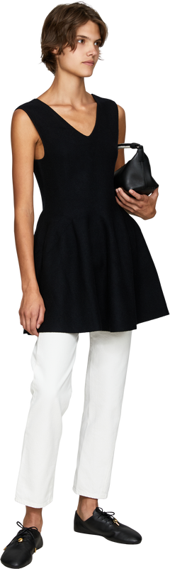 Doubleface Cashmere-Kleid 'Wrenley' Black