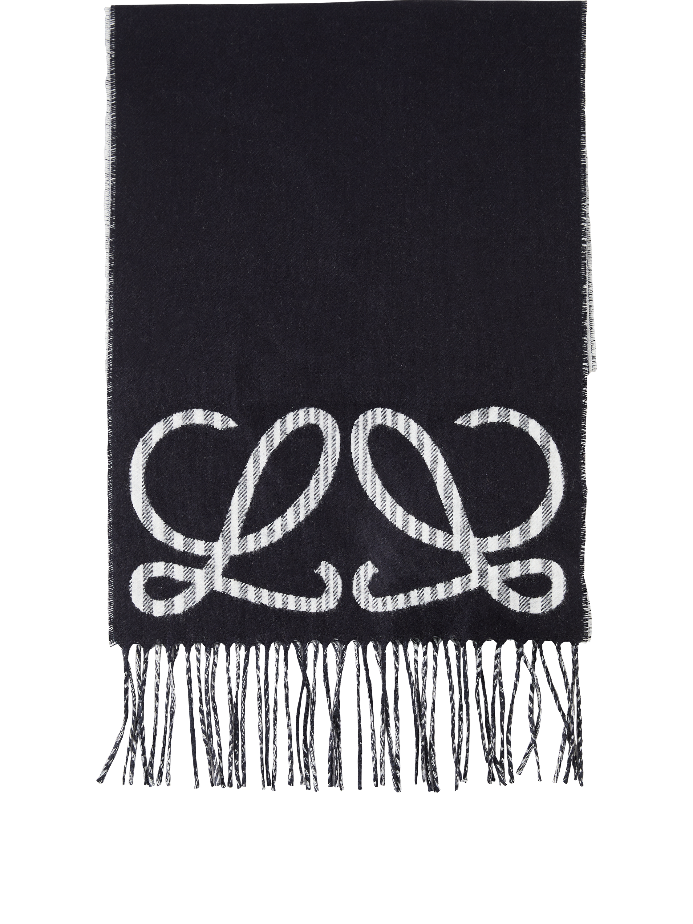 LOEWE Schal aus Seide und Cashmere Marineblau, Produktansicht – UNGER.DE