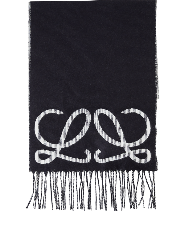 Schal aus Seide und Cashmere Marineblau