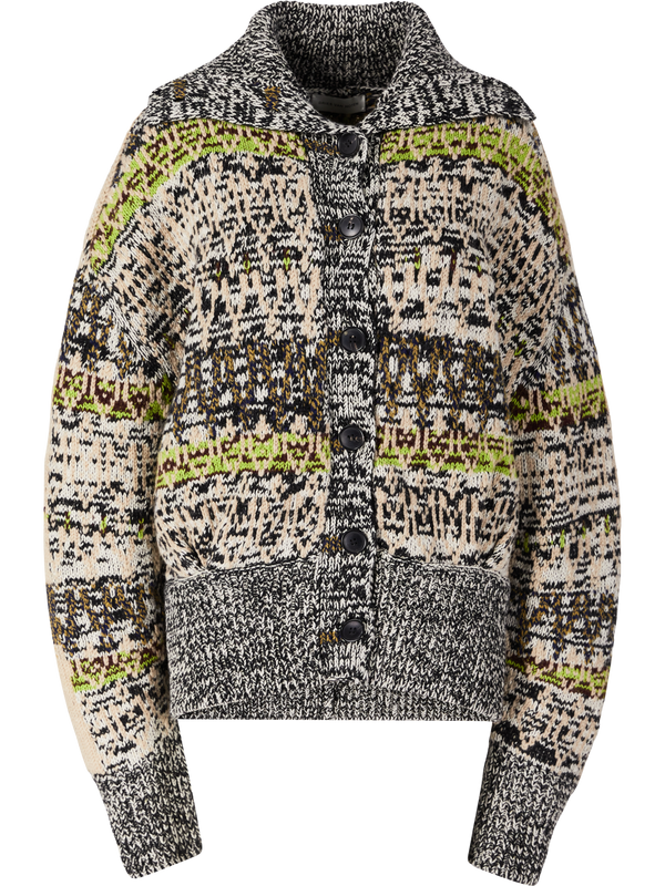 Woll-Cashmere-Strickjacke 'Teda' mit Jacquardmuster Multi