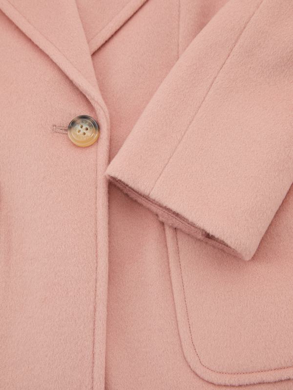 Wollmantel mit Bindegürtel Altrosa