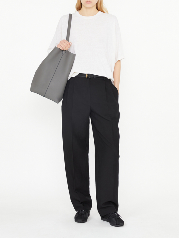 Woll-Leinenhose 'Lilas Pant' Schwarz