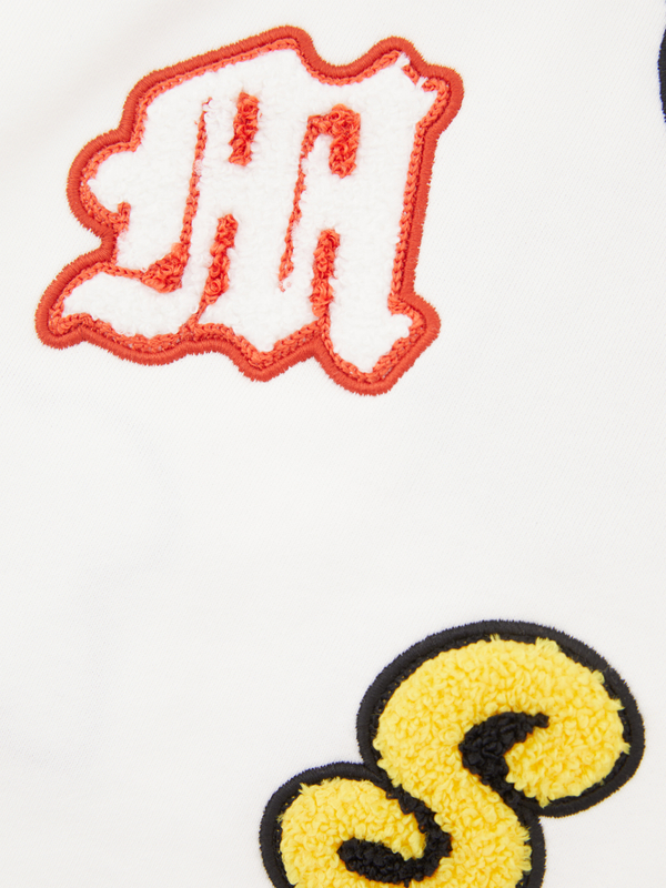 Sweatshirt mit Patch Crème