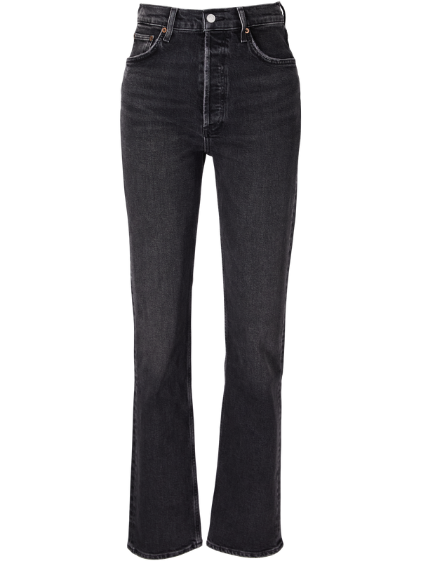 Straight-leg jeans '90s Pinch Waist' in charcoal grey
