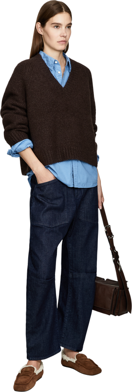 Cashmere-Seidenpullover 'Isley' Dunkelbraun